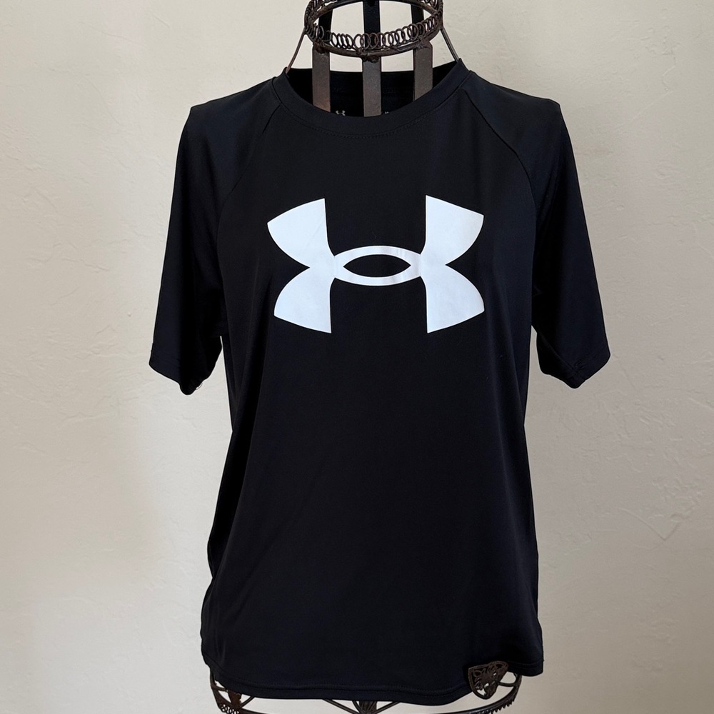 Under Armour Black Tee with White Emblem